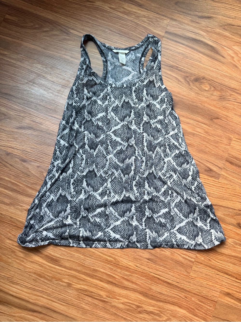 H&M Black and White Snake Print Tank Top